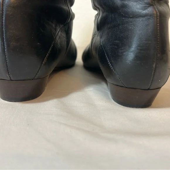 Womens‎ Black Knee High LeatherMan Made Heeled Boots Winter Size 7.5